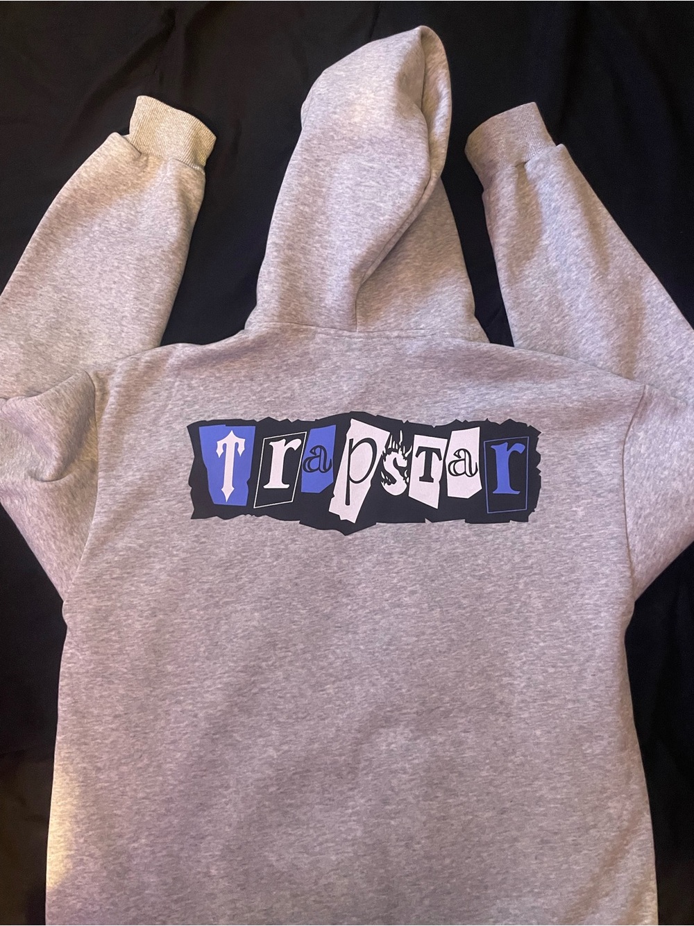 Trapstar Gray Graphic Hoodie - Logo Back Print